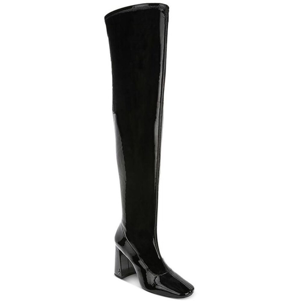 Sam Edelmanan Cosette Black Patent Over The Knee Boots Size 5.5